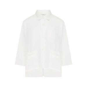 Transit Women 3/4 Sleeve Linen Shirt With Georgette Inserts